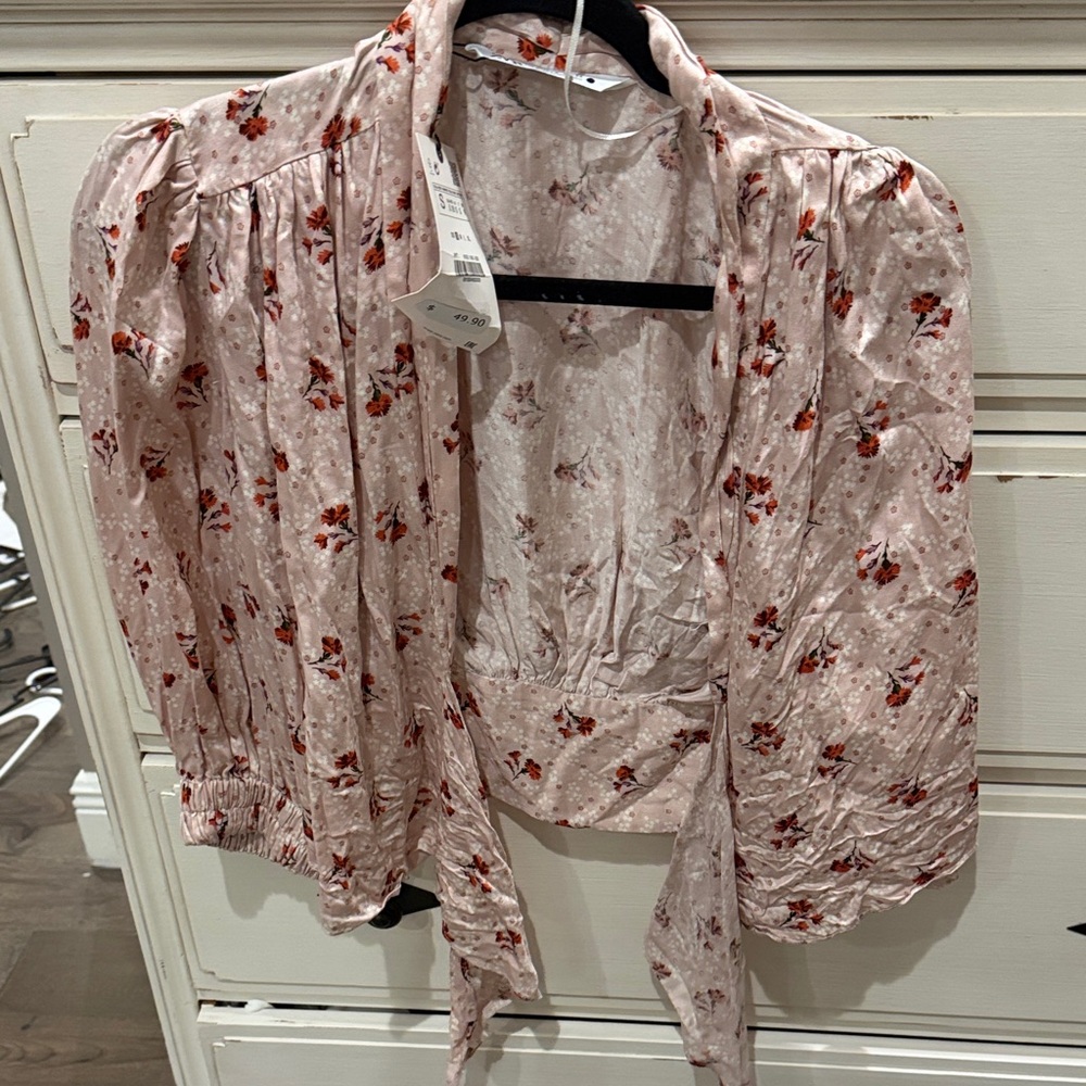Zara Pink Floral Crop Top